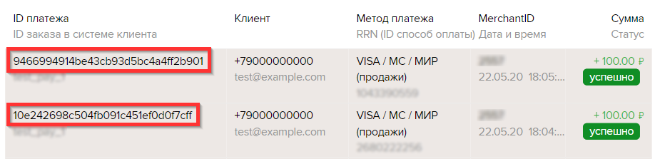Transaction ID